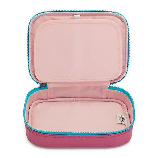 Kipling 100 Pens Metallic Case Bags Fresh Pink Metallic | AU 1888IL